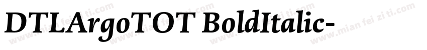 DTLArgoTOT BoldItalic字体转换
